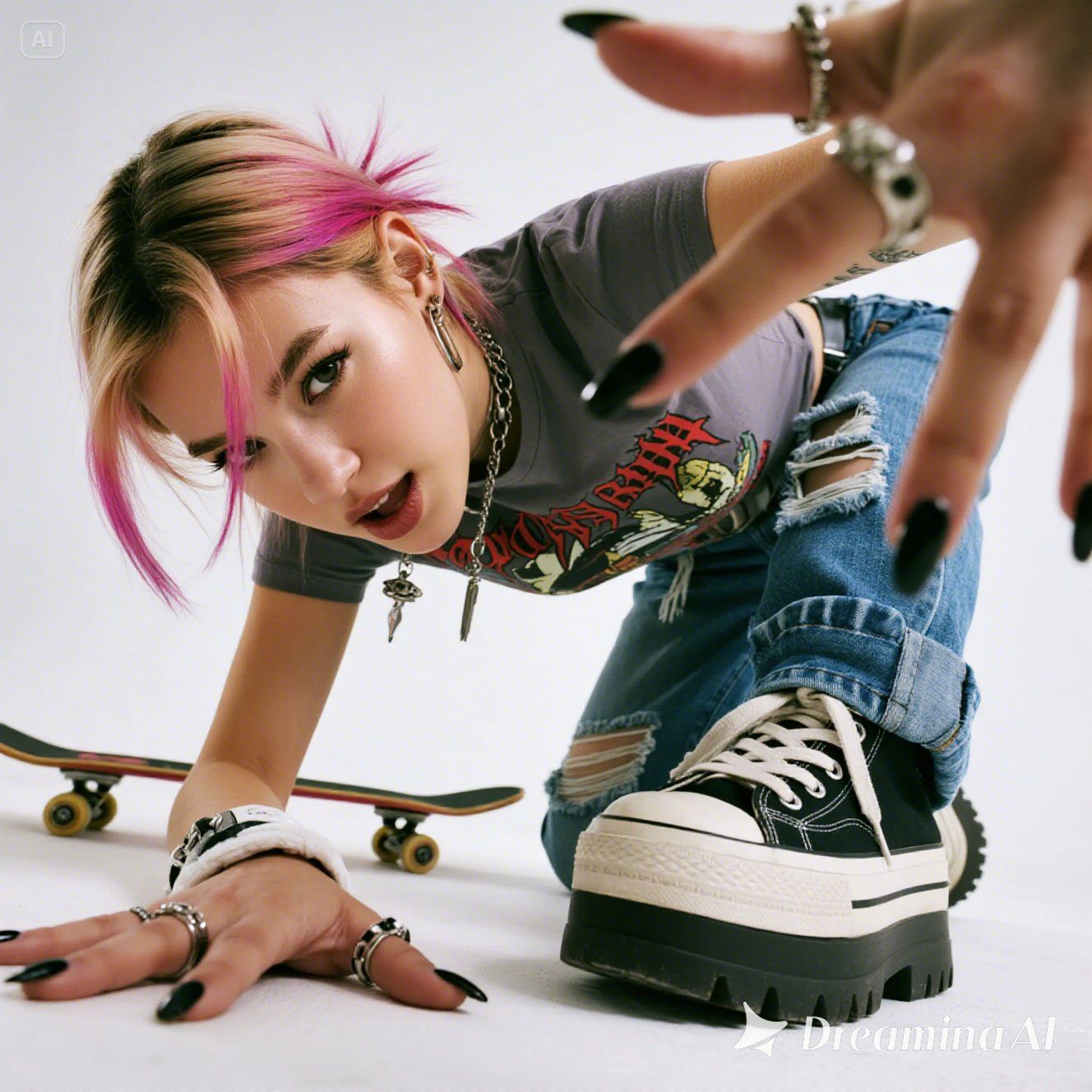 punk skater girl - blending aesthetics