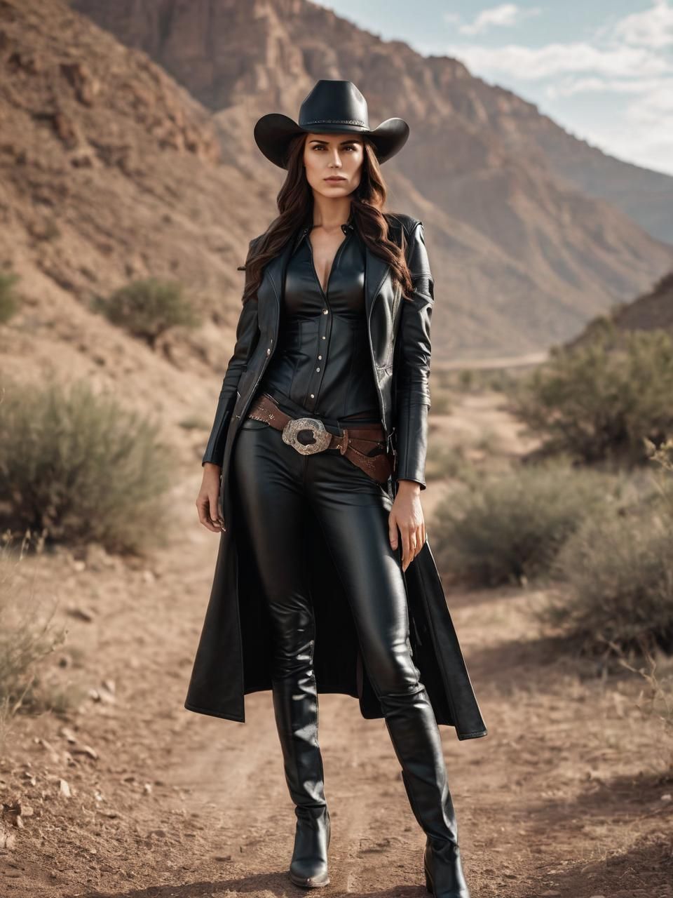 Black Leather Cowgirl