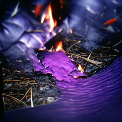 Purple Fire In The Campfire