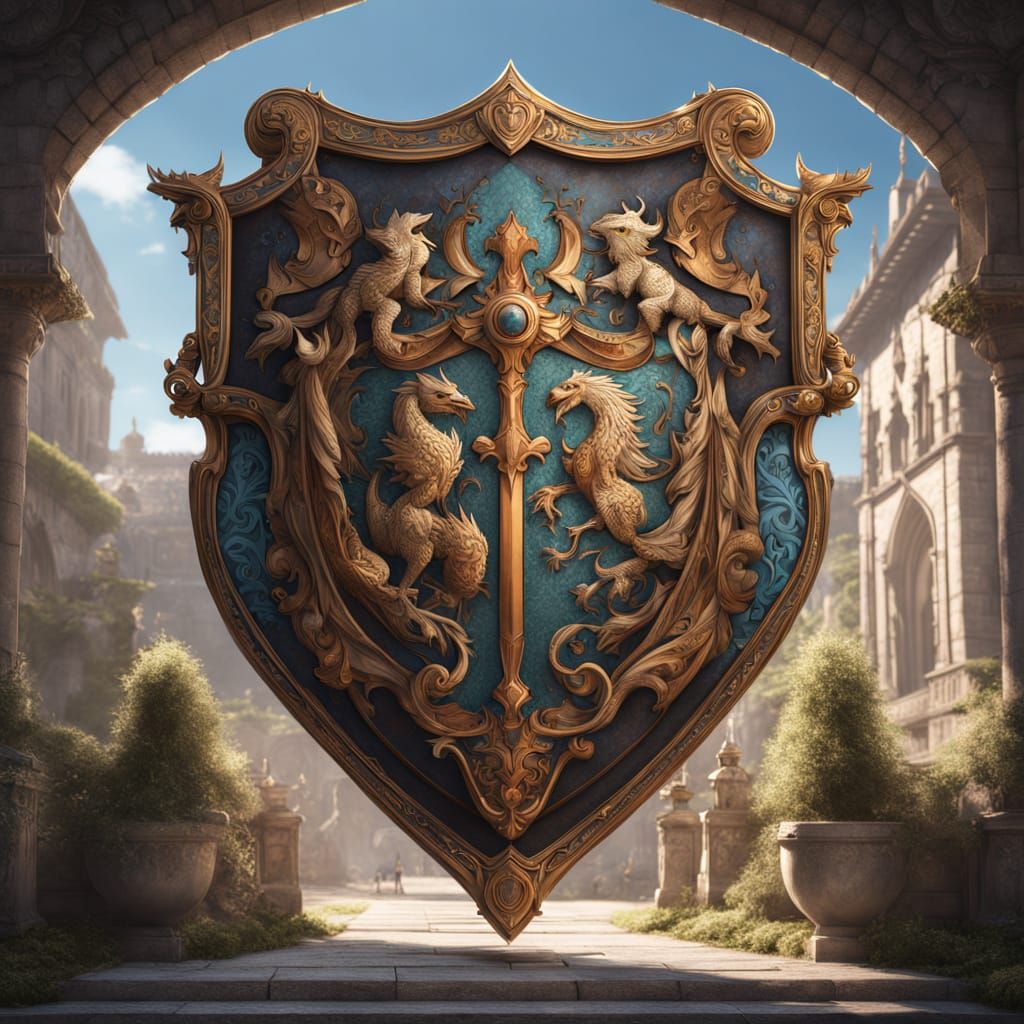 Shields of noble coats of arms.  by @pedrobrito2004