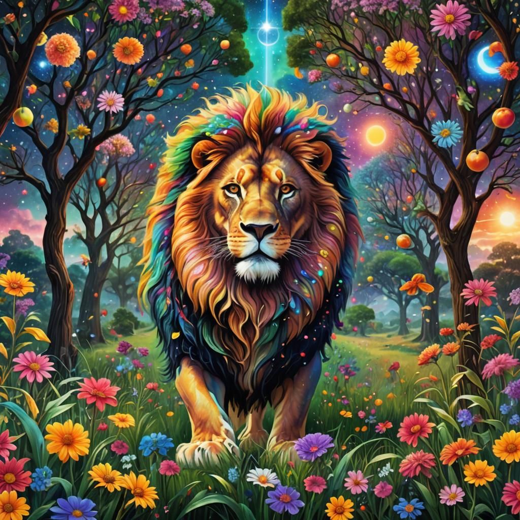 Cosmic Lion - AI Generated Artwork - NightCafe Creator