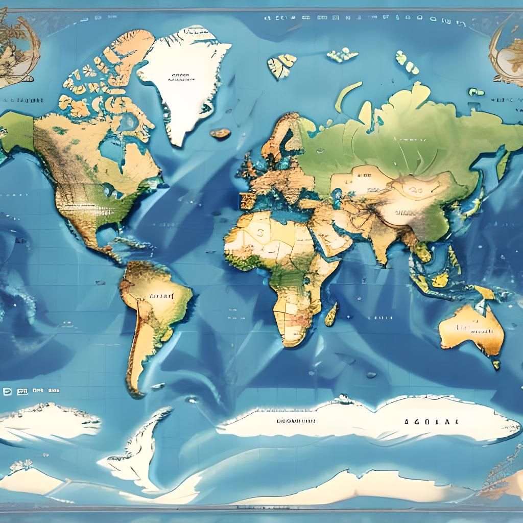 AI Generated World Map Illustration