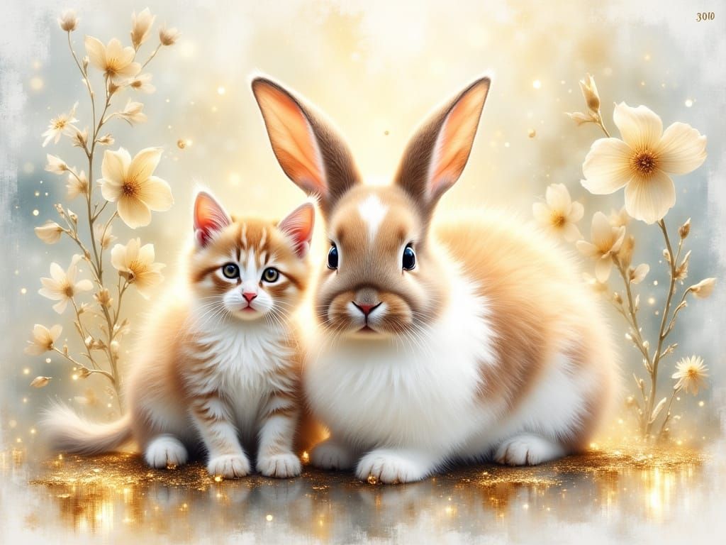 Rabbit and Kitten