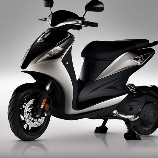 Piaggio stands on a dark field has leds on the side