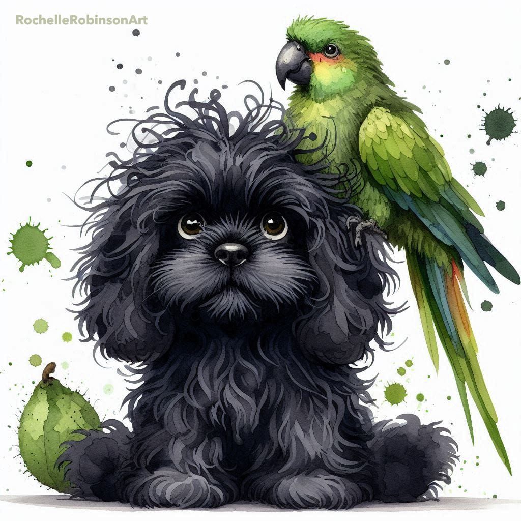 Mel and Milton Best Friends - Watercolor