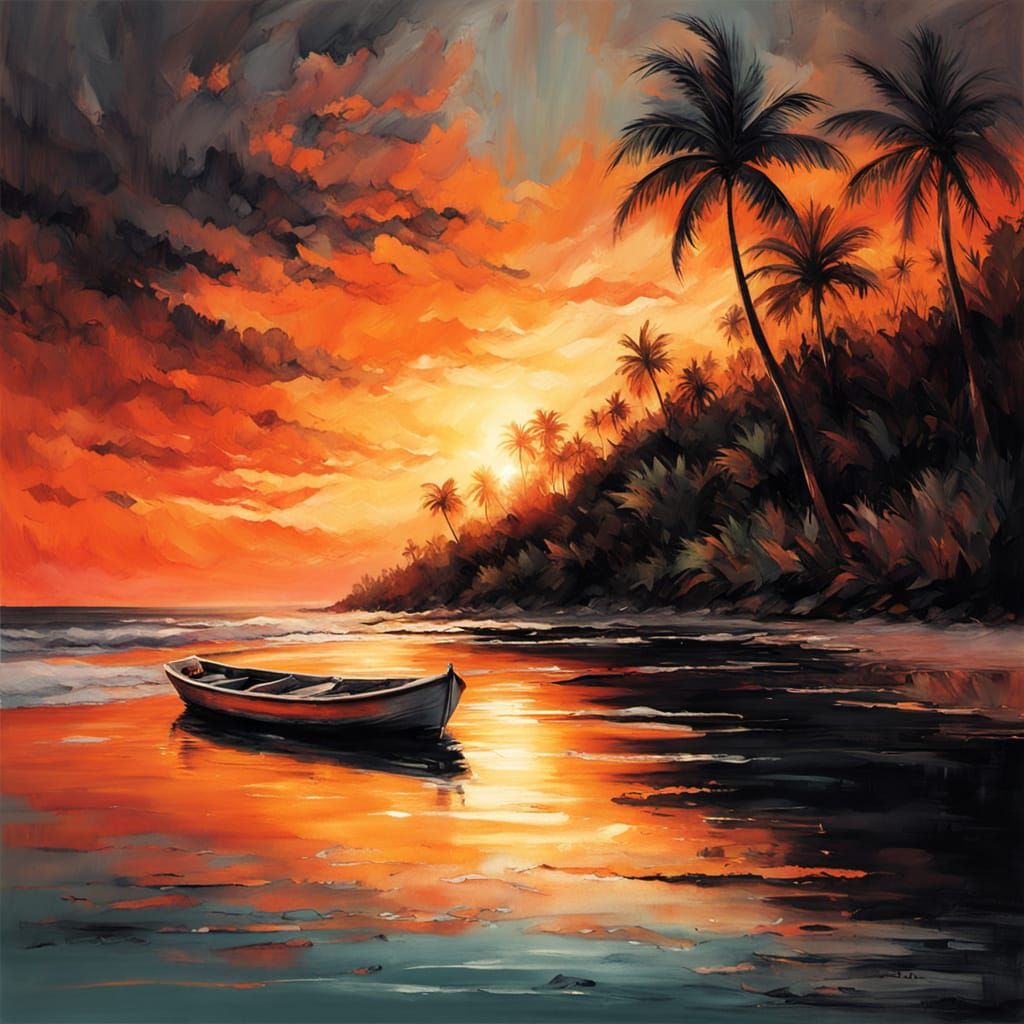 🚤🌅🖌