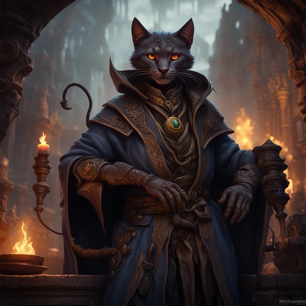 Tabaxi, shadow sorcerer, underdark, darkness, secret, archeo...