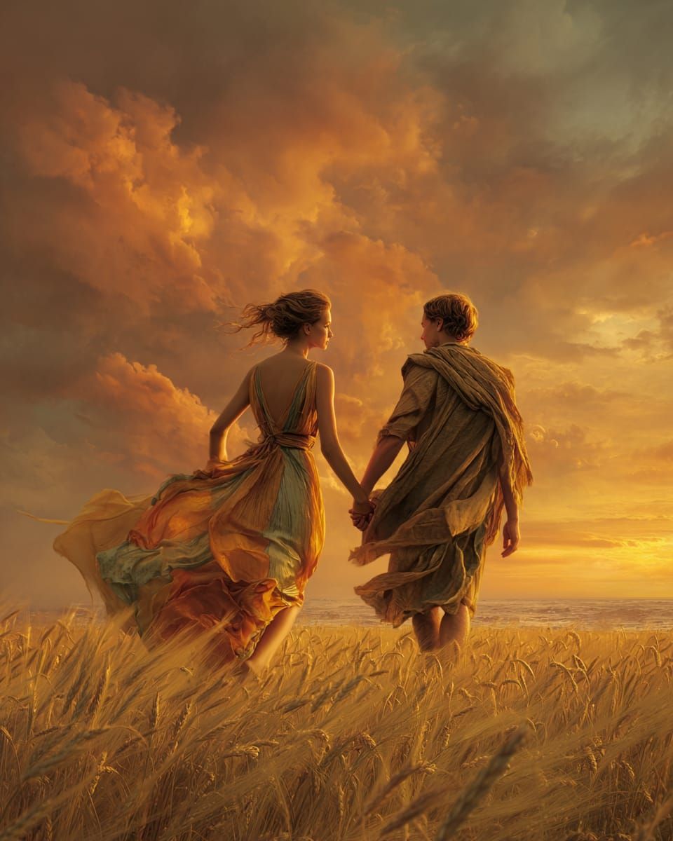 Romantic Sunset Embrace