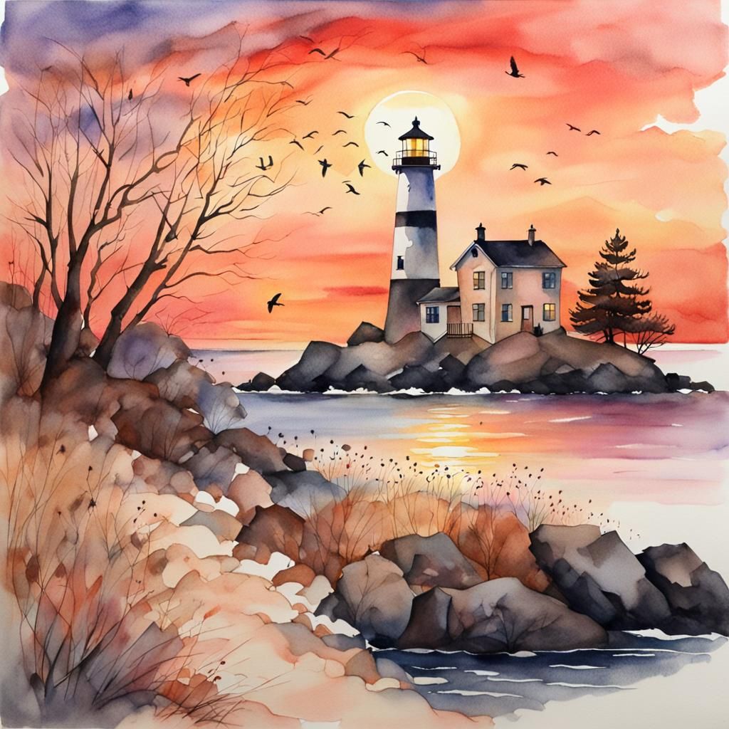 a tranquil coastal