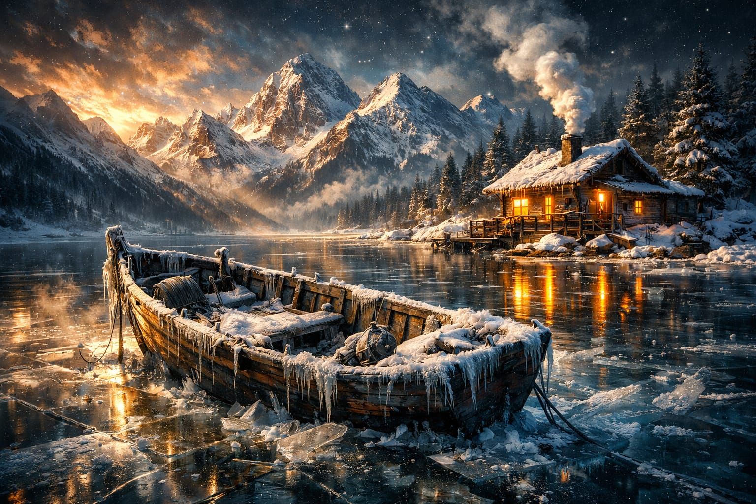 Frozen lake   by @Sandra Al