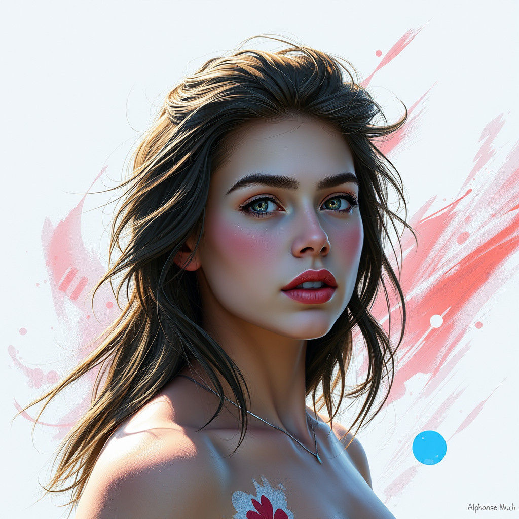 Detailed Fantasy Portrait by Rutkowski, Artgerm, and Mucha