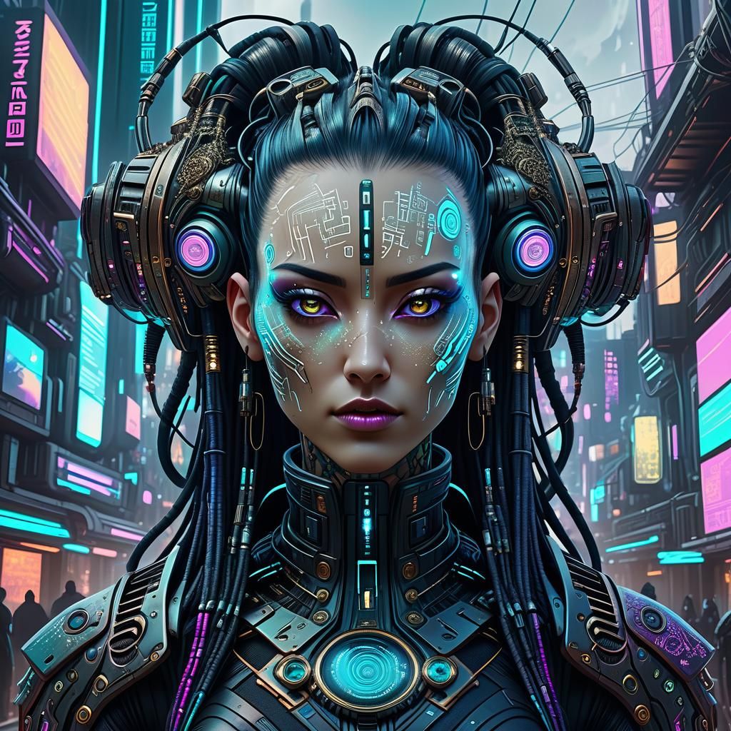 Biopunk Girl - AI Generated Artwork - NightCafe Creator