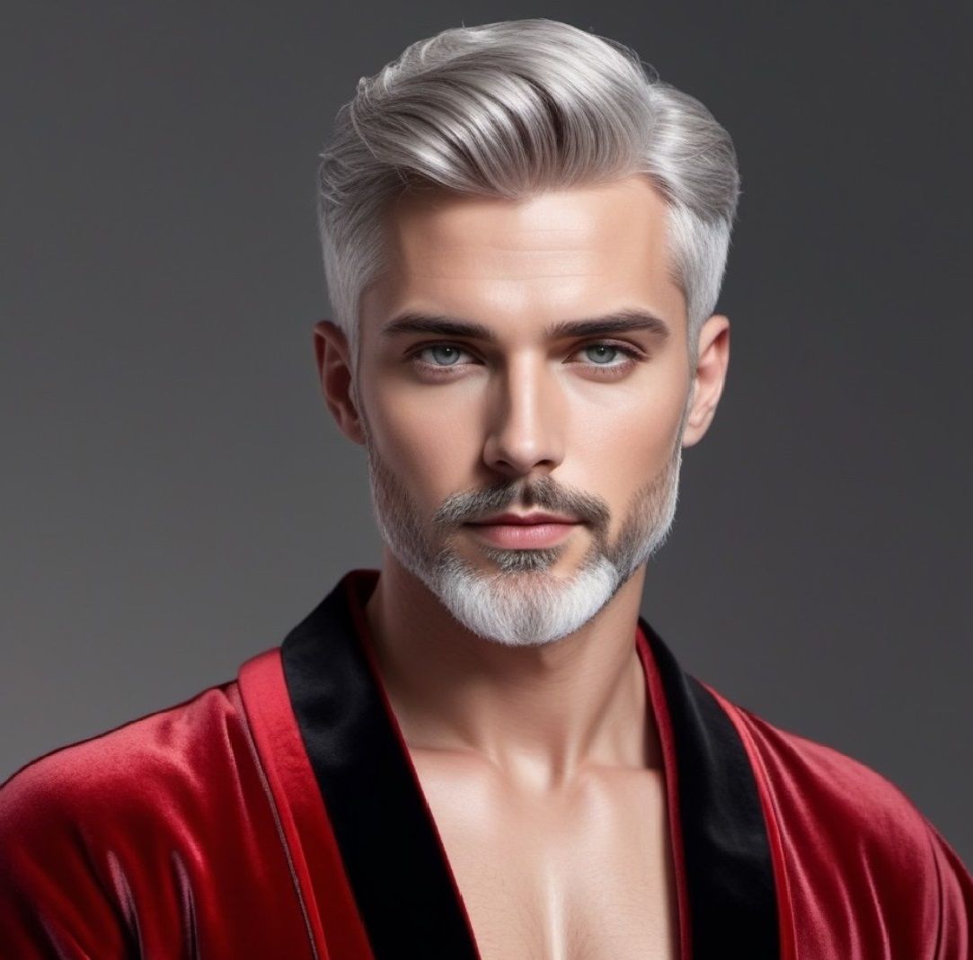 A handsome silver-haired man