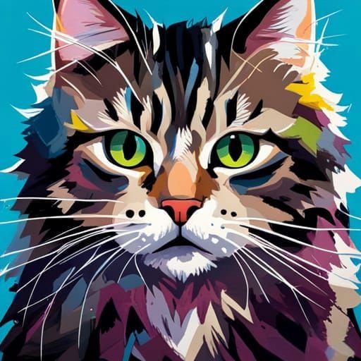 Portrait of Loco the Cat by Per.