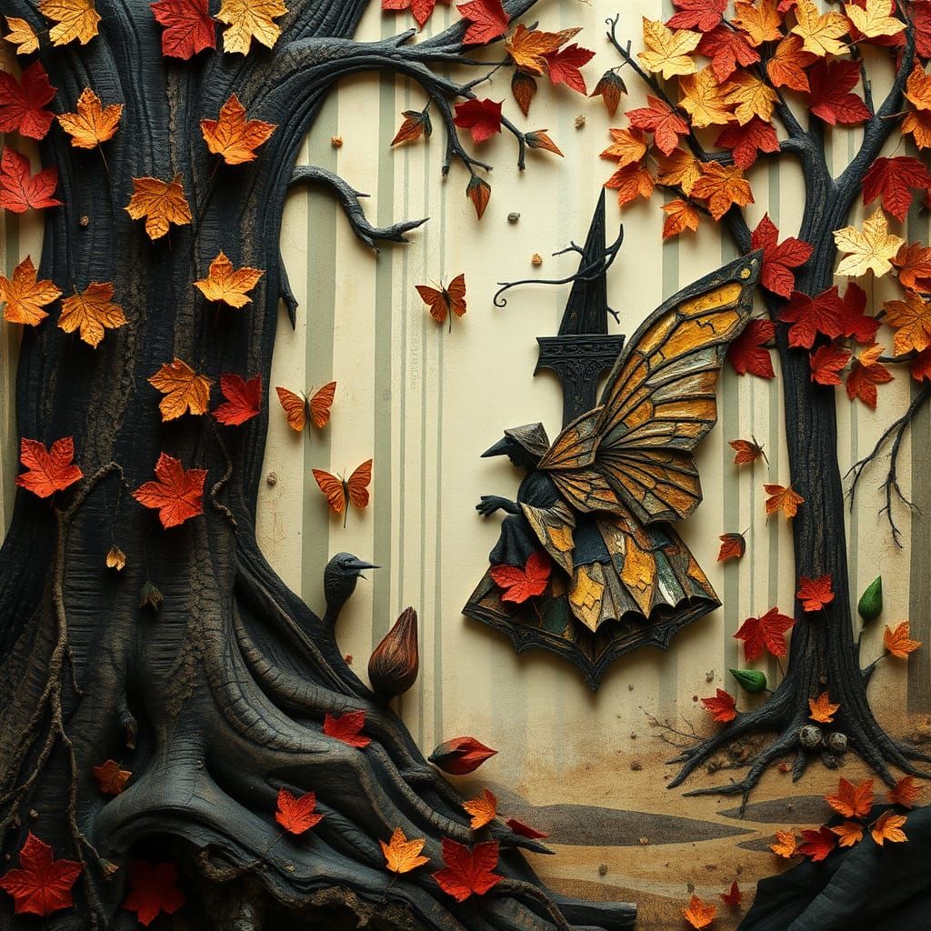 Fall Paper Collage Art