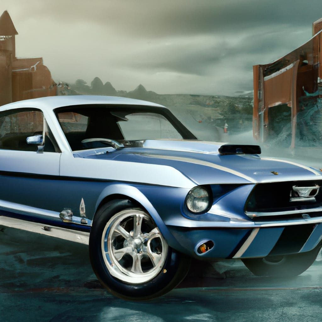 1967 Mustang Shelby GT-500E - AI Generated Artwork - NightCafe Creator