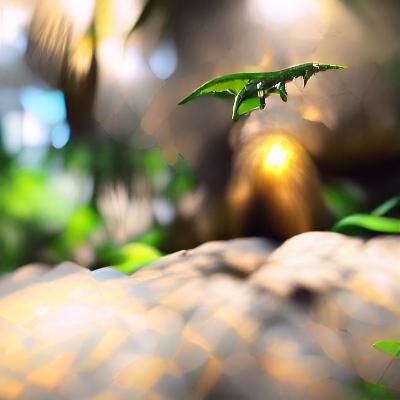 Dinosaur in a jungle