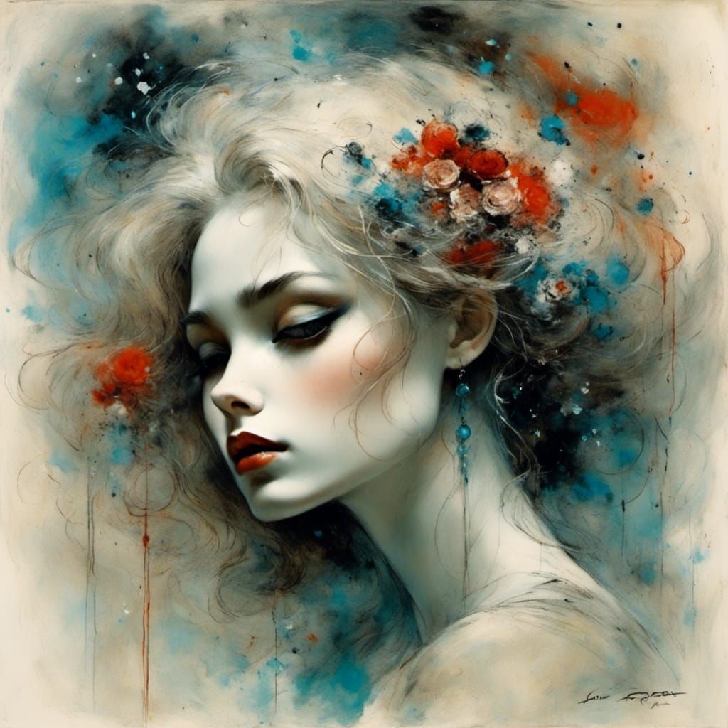 Colorful Fantasy Art in Romantic Style