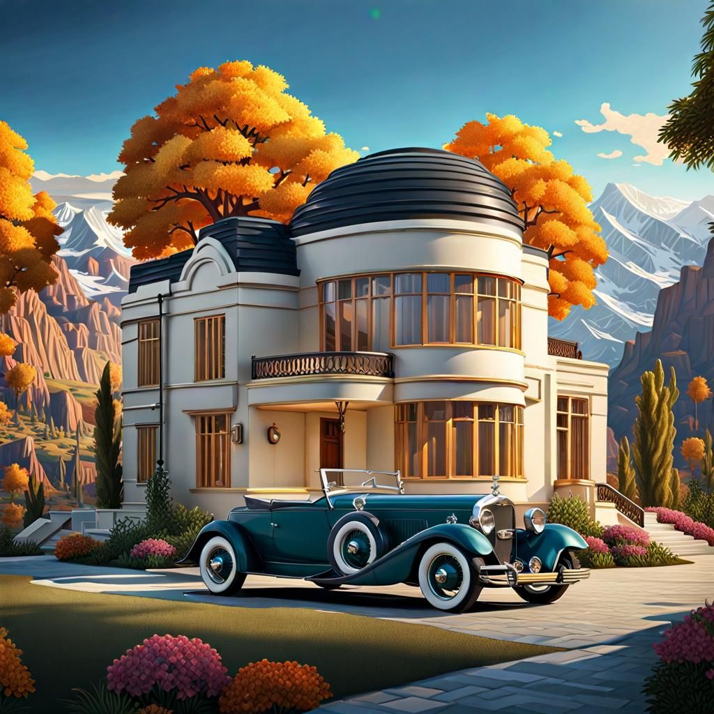 Art Deco Inspired House AI Generated Artwork NightCafe Creator   PXeDDU4DjUmu20WDhH0v  1  I8up4 