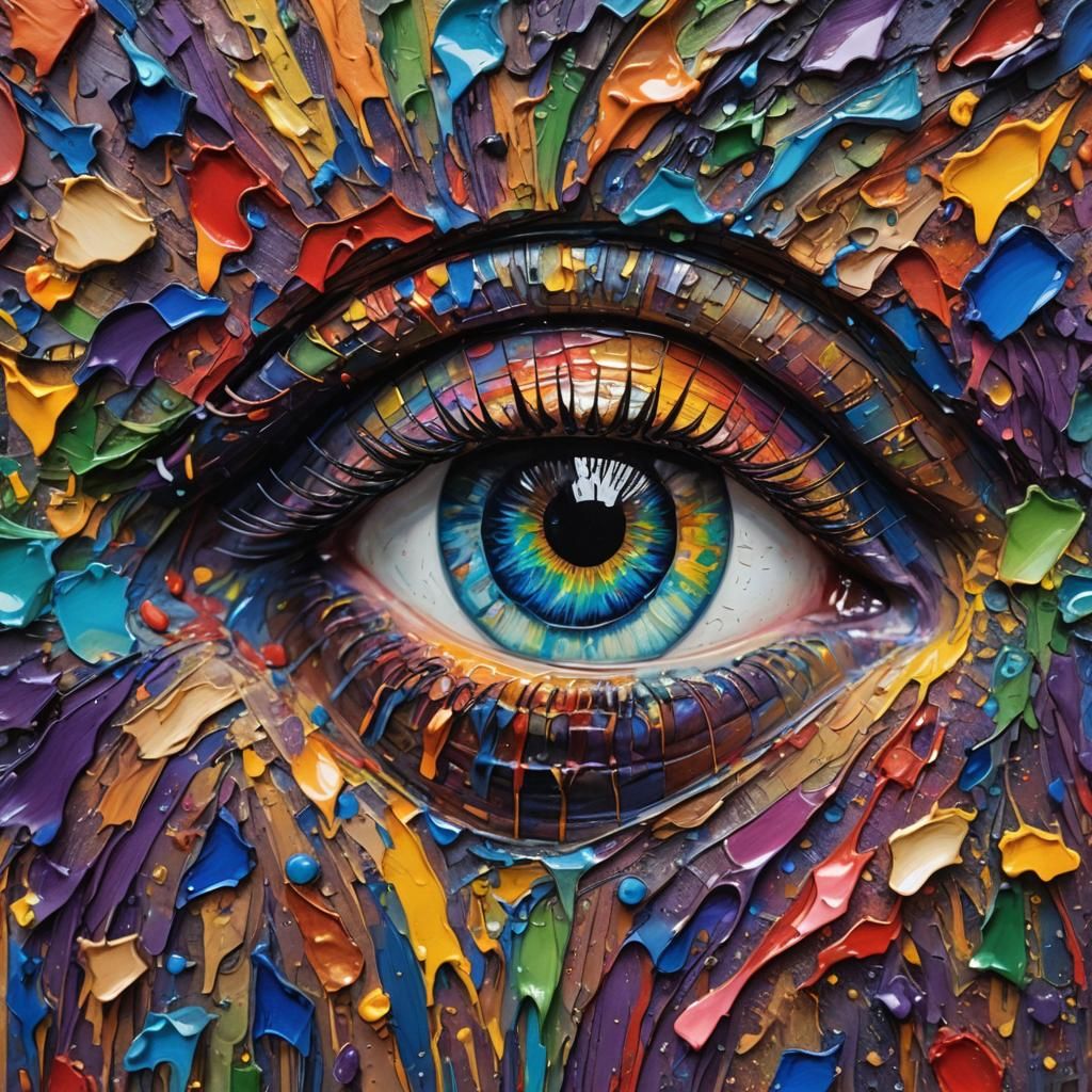 Rainbow eye  by @Amelia RW