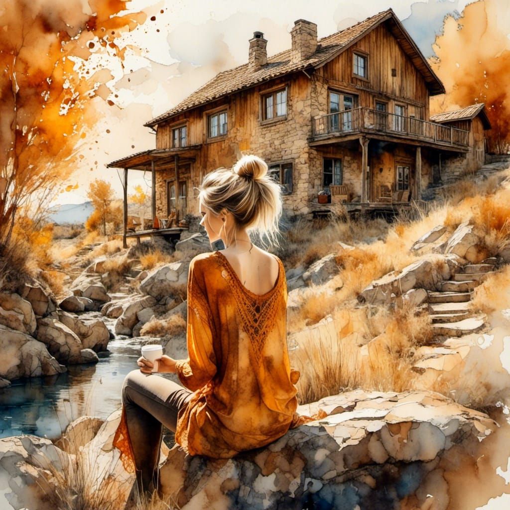 <lora:Watercolor Art:1.0> stunning woman, 