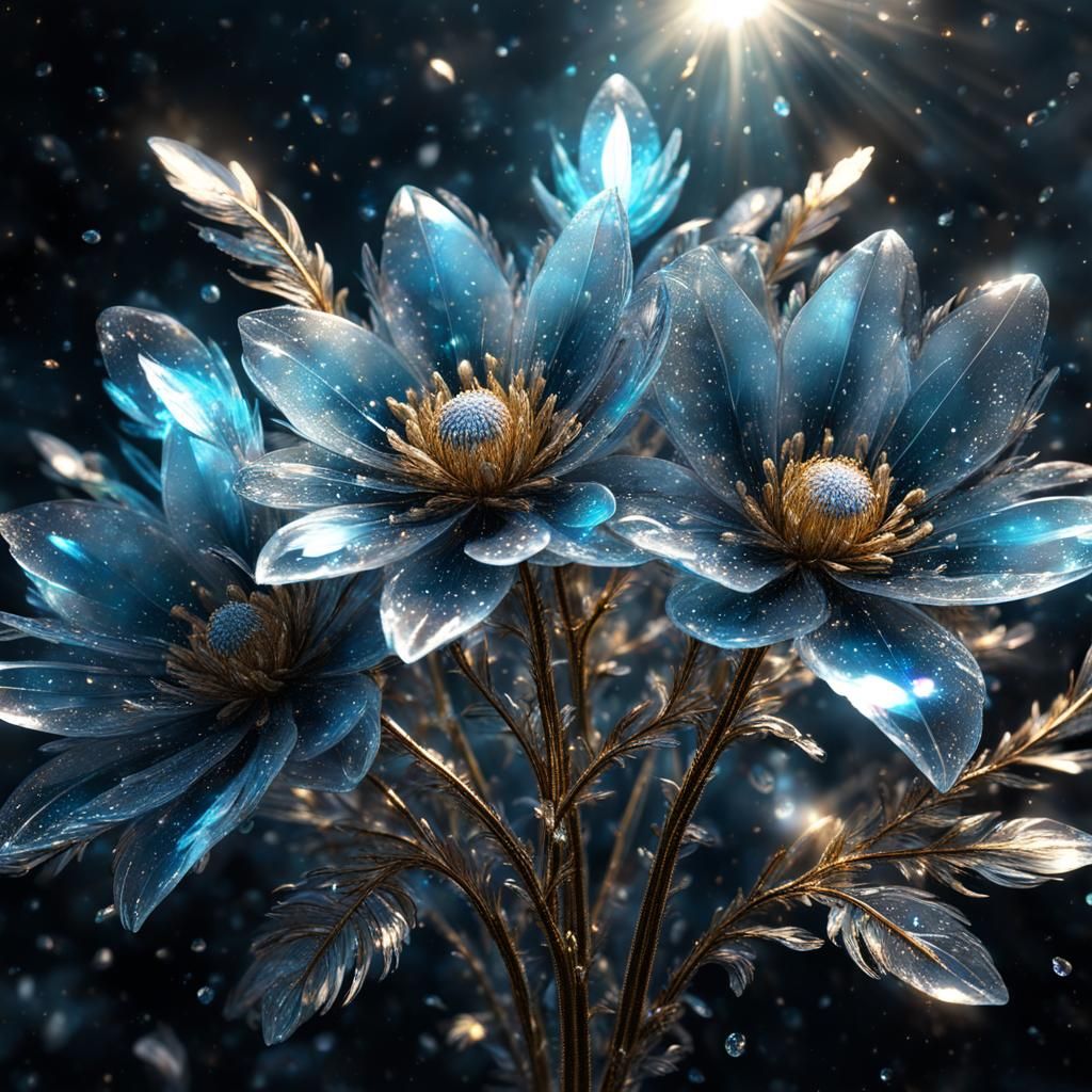 Frozen flowers   by @Svetlana