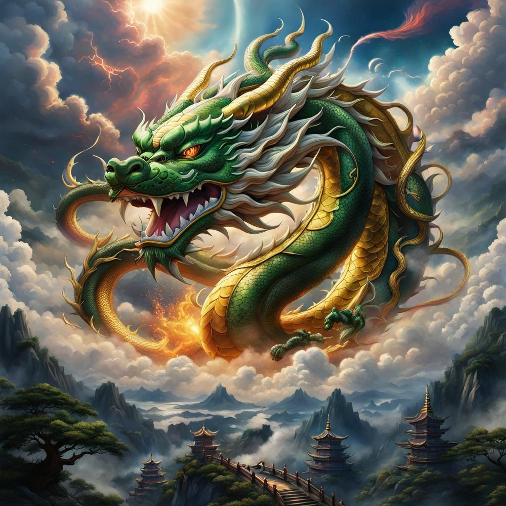 Ink draw of shenron by akira toriyama | detailed matte painting, deep ...