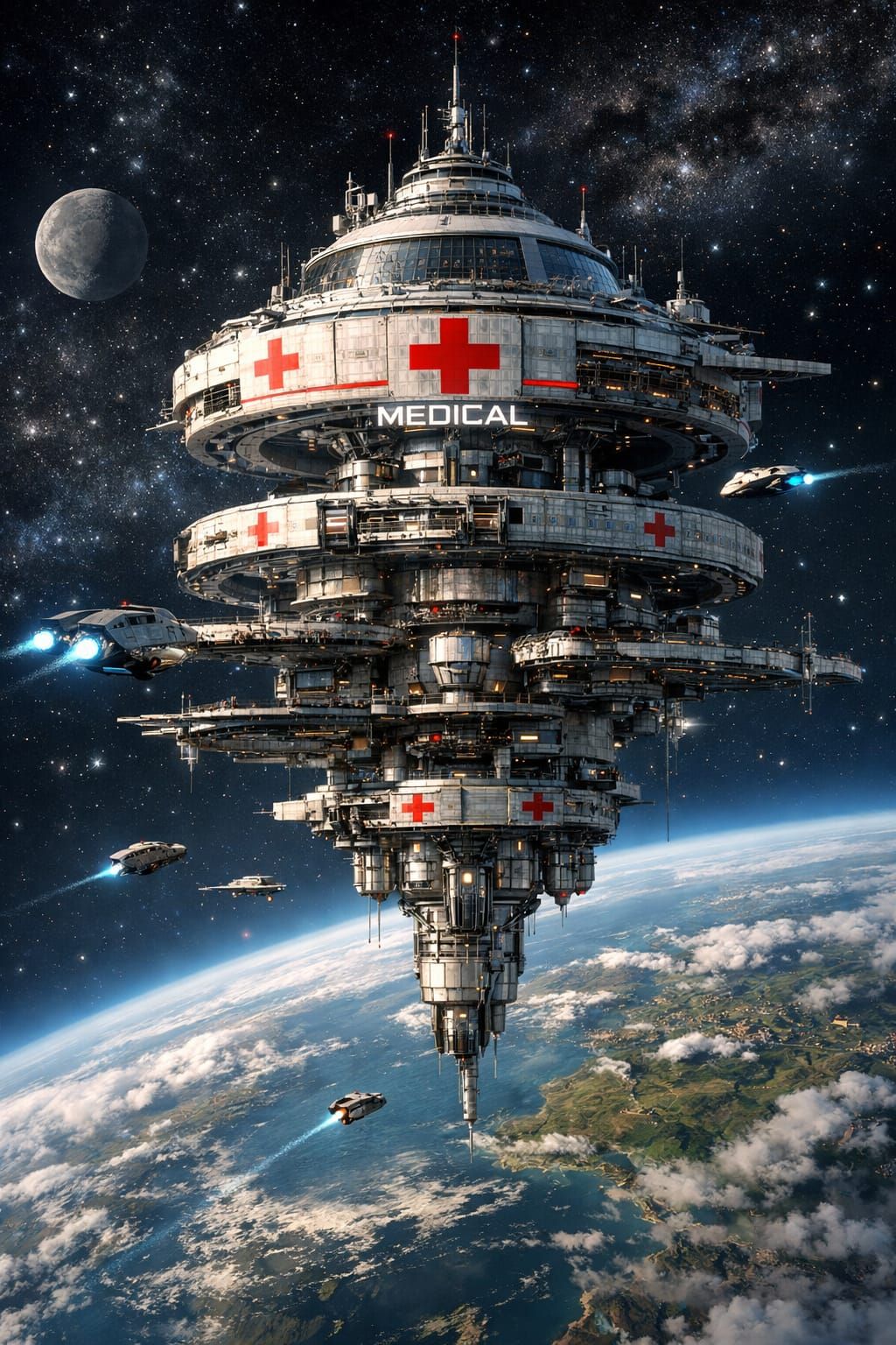 Medical Space Station  by @TheStarWarsNerd