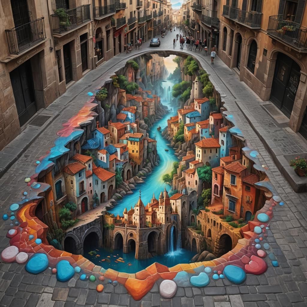 3d chalk art  by @Gwen