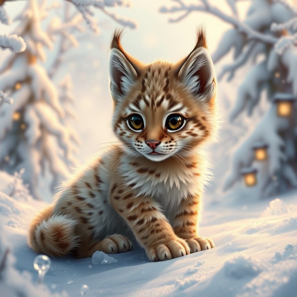 Baby lynx   by @CherryPie
