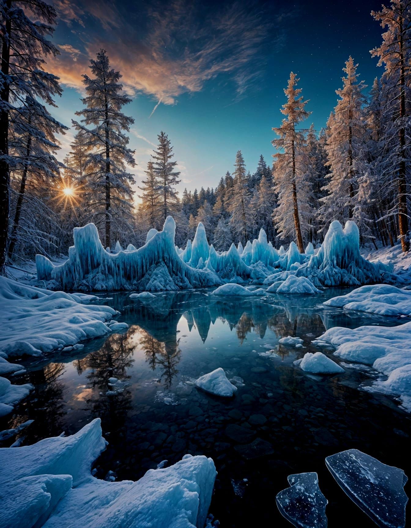 Magical winter scene  by @photon