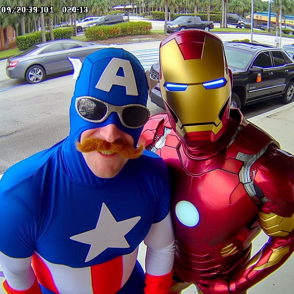 Florida Man Captain America and Iron Man