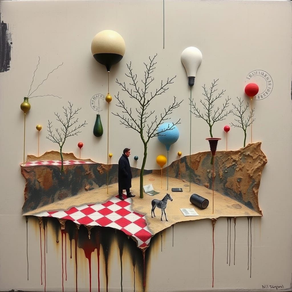 Duchampian Zone: A Mixed Media Proto-Surreal Illusion