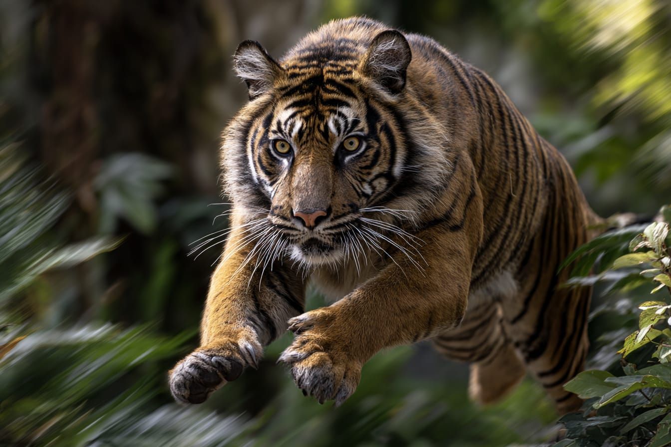 Tiger Pouncing
