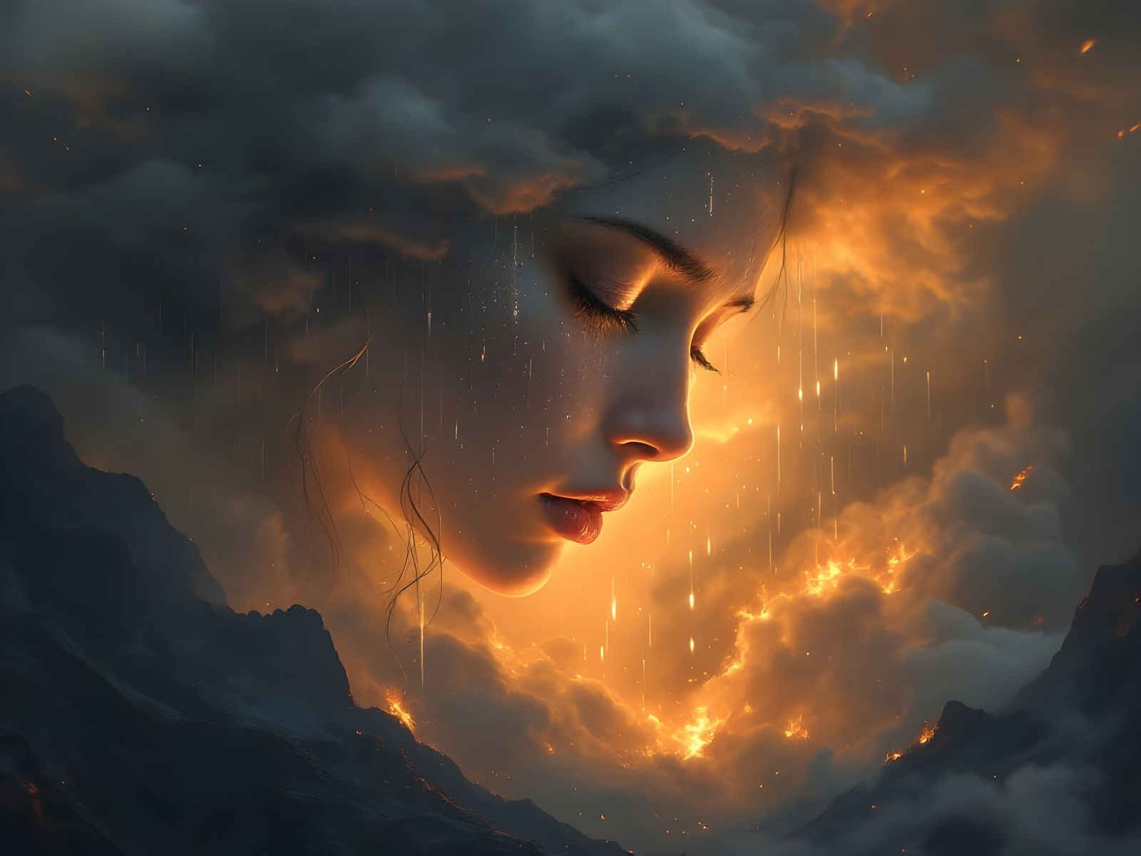 The Celestial Lament"  by @Fleur de Lotus