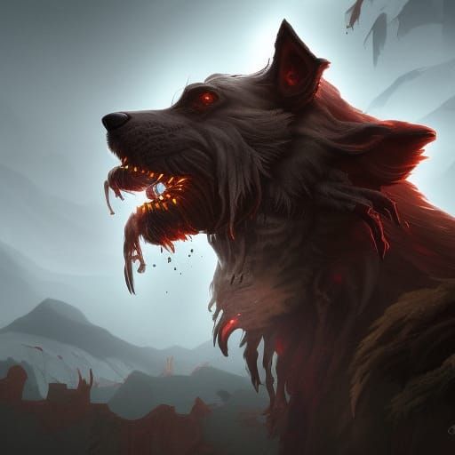 Skin walker in the form of a dog