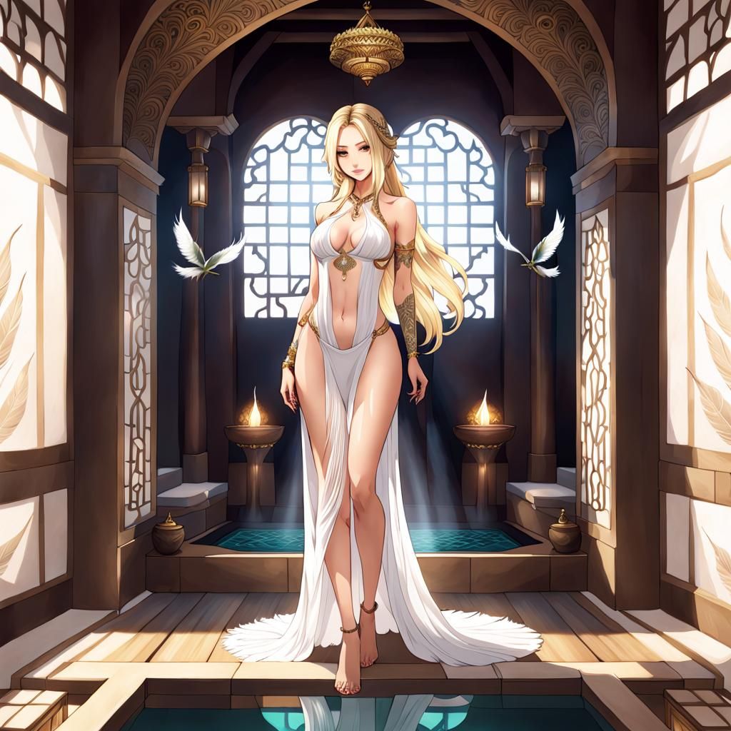 Princess lora takes a bath
