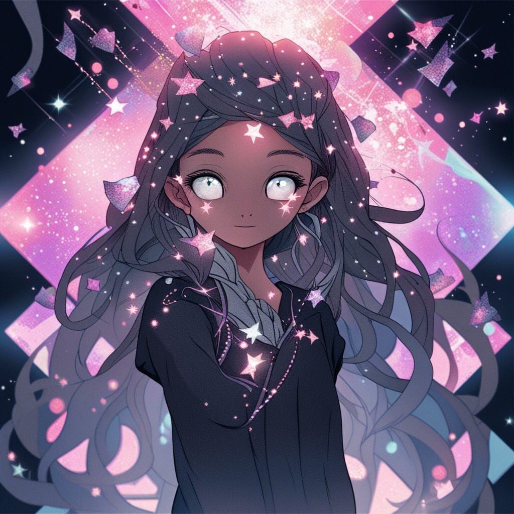 a Girl with a Glitter
