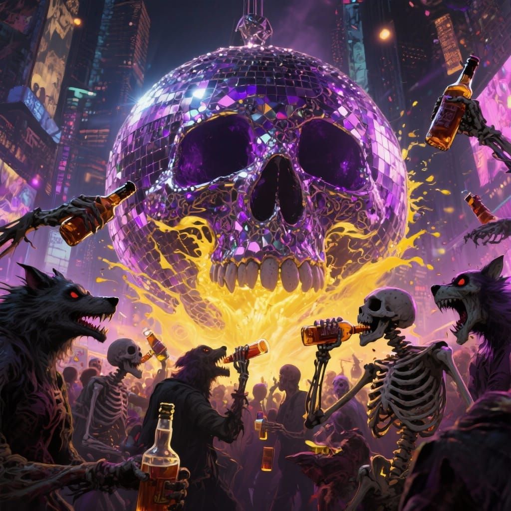 New Year Times Square Ball Drop -- Halloween Style