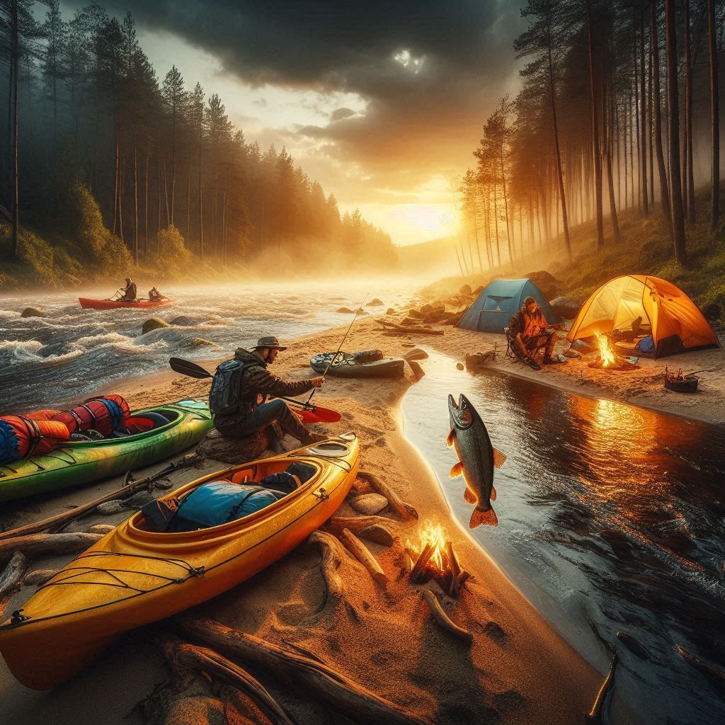 Wild River Nights 🌊🔥🎣