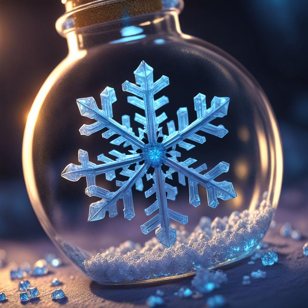 snowflake in the bottle