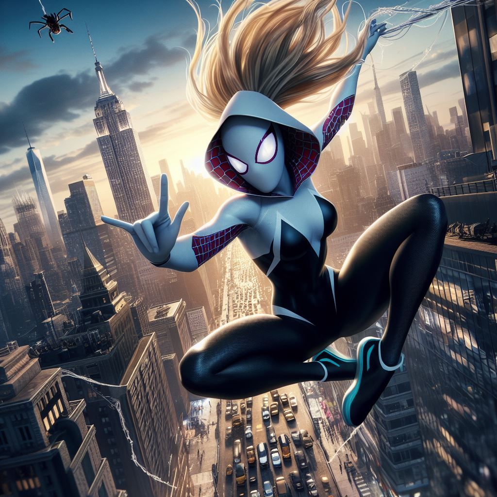 Spider Gwen - AI Generated Artwork - NightCafe Creator