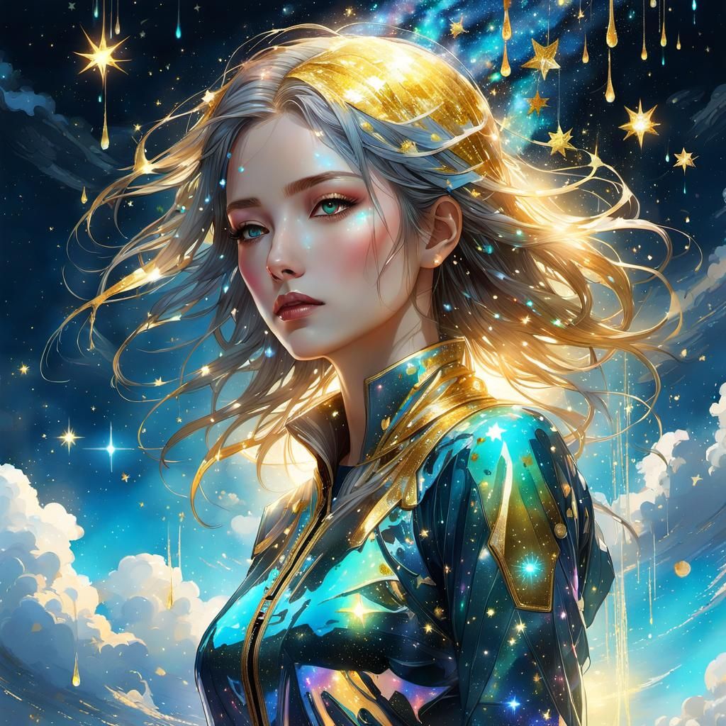 Iridescent star rain
