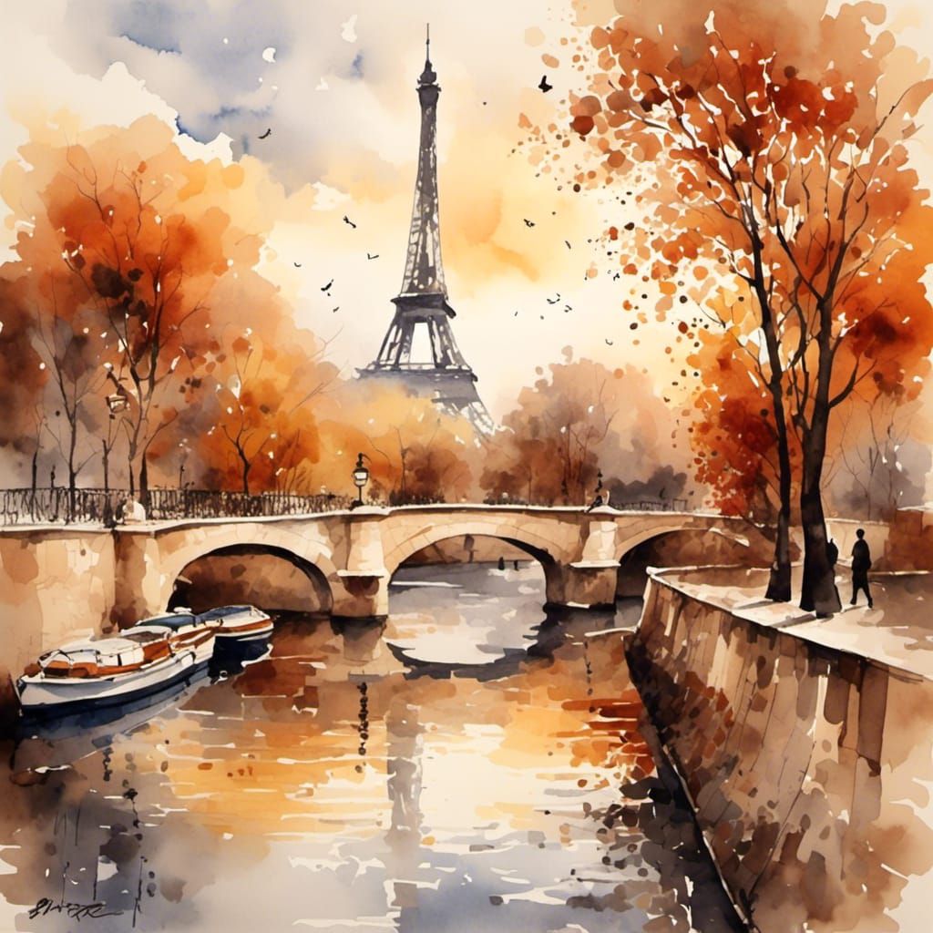 Paris et la tour eiffel .  by @Monette77