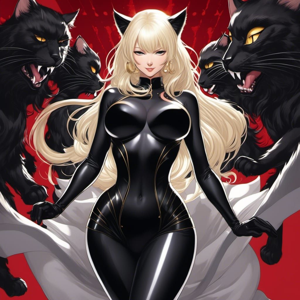 <lora:Model:1.0> black cat by artist "anime", Anime Key Visu...