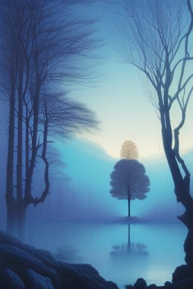 blue tree