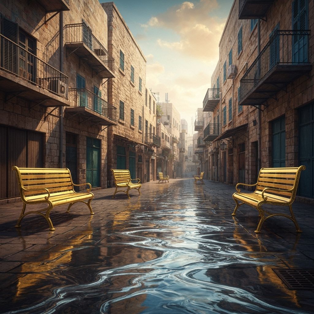 Old Israel Buildings in Detailed Matte Painting Style