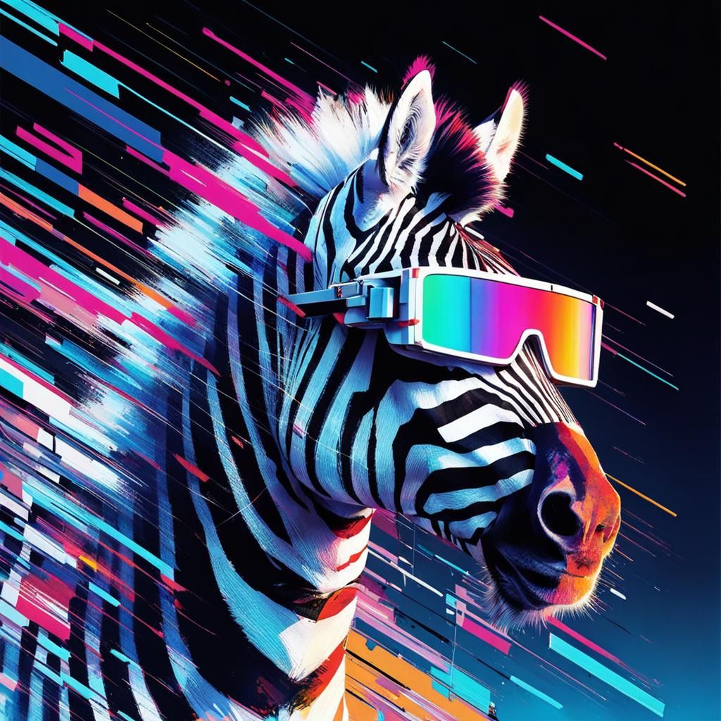 Cyberzebra - AI Generated Artwork - NightCafe Creator