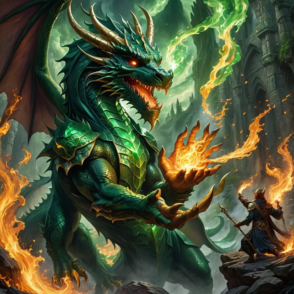 Dragon Wizard - AI Generated Artwork - NightCafe Creator