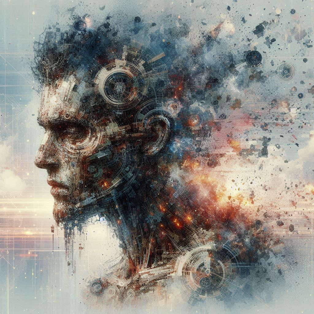 double exposure beautiful fantasy DALL-E 3 portrait landscap...